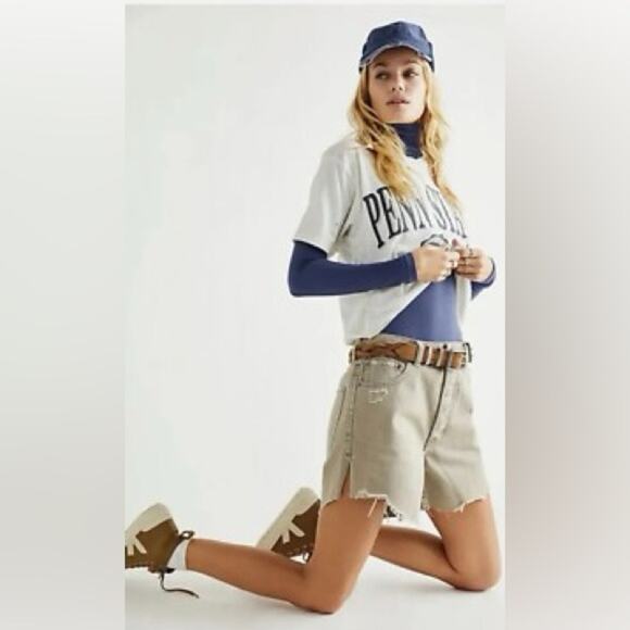 NWT Free People Baggy Tomboy Shorts in Cocoa Women's 31 - Picture 10 of 10